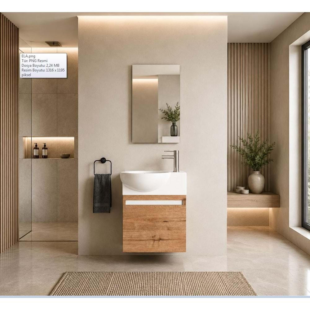 ELA BANYO DOLABI TAKIM 45 CM
