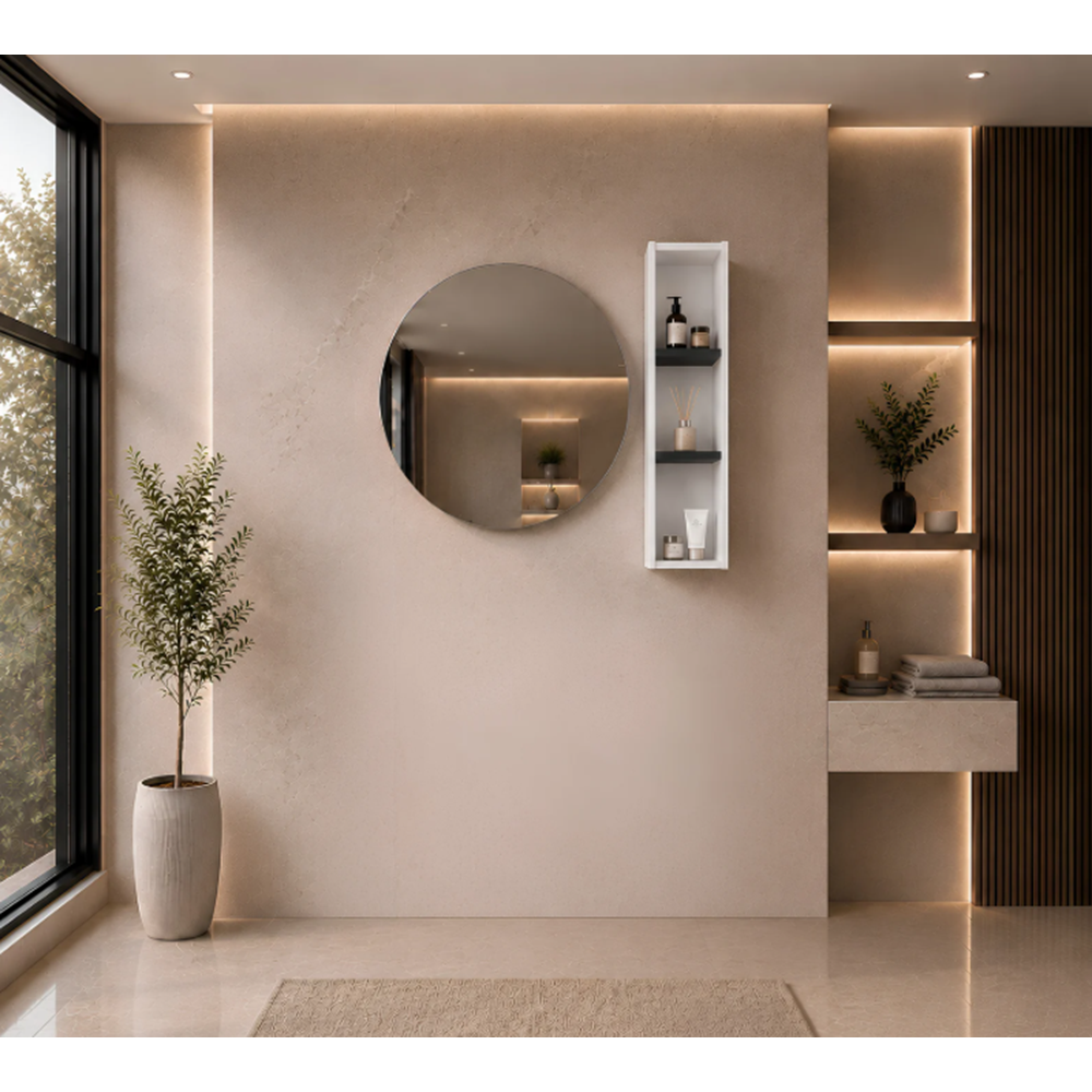 MAKFALİ BANYO DOLABI ÜST MODÜL 100 CM