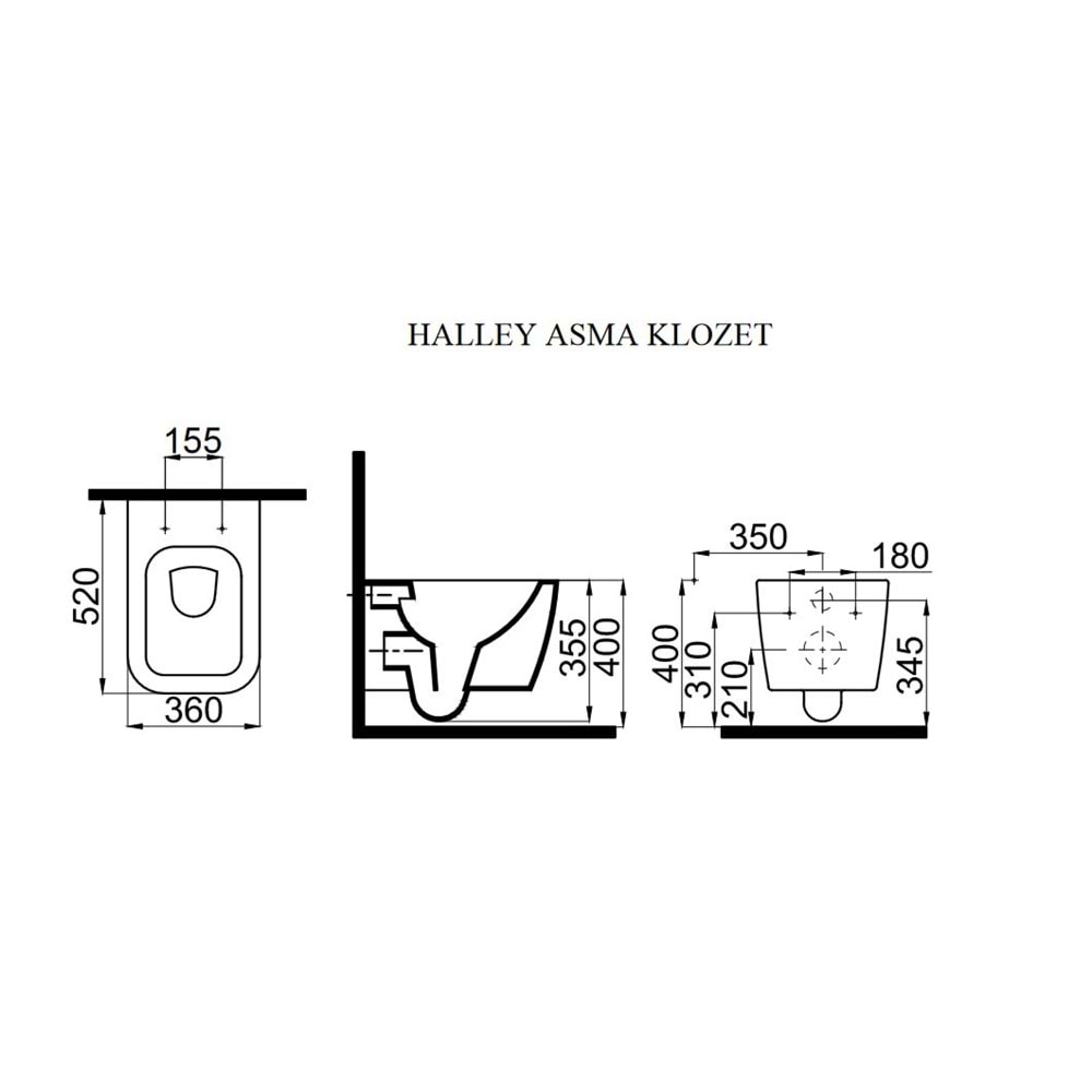 HALLEY ASMA KLOZET (İNCE YAVAŞ KAPANIR KAPAK)