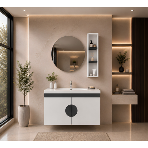 MAKFALİ BANYO DOLABI TAKIM 85 CM